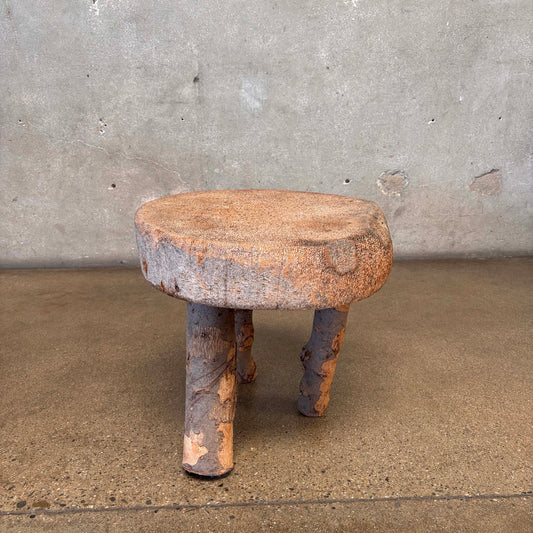 Folk Art Palm & Birch Foot Stool - 20th Century