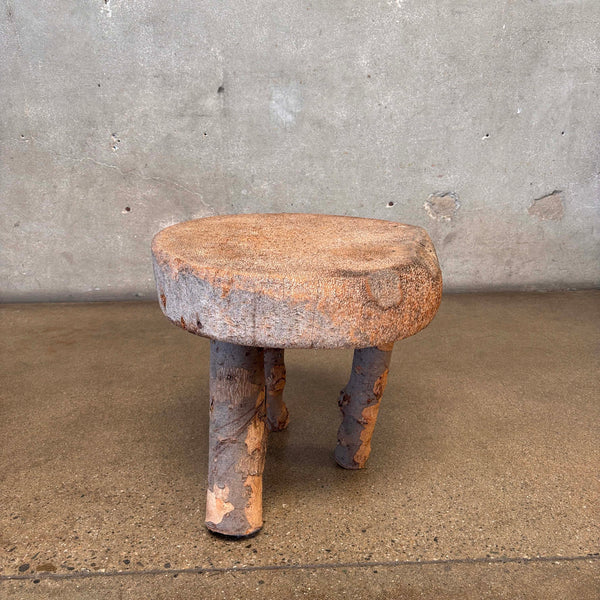 Folk Art Palm & Birch Foot Stool - 20th Century