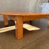 Vintage Japanese Pine Board Oval Coffee Table Product Image