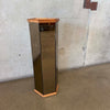 1970s Medium Smoked Mirror Hexagon Display Pedestal Product Image