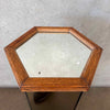 1970s Medium Smoked Mirror Hexagon Display Pedestal Product Image