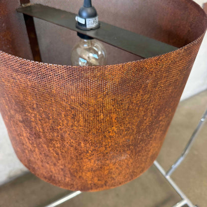 Industrial Corton Steel Perforated & Drum Pendant Lamp