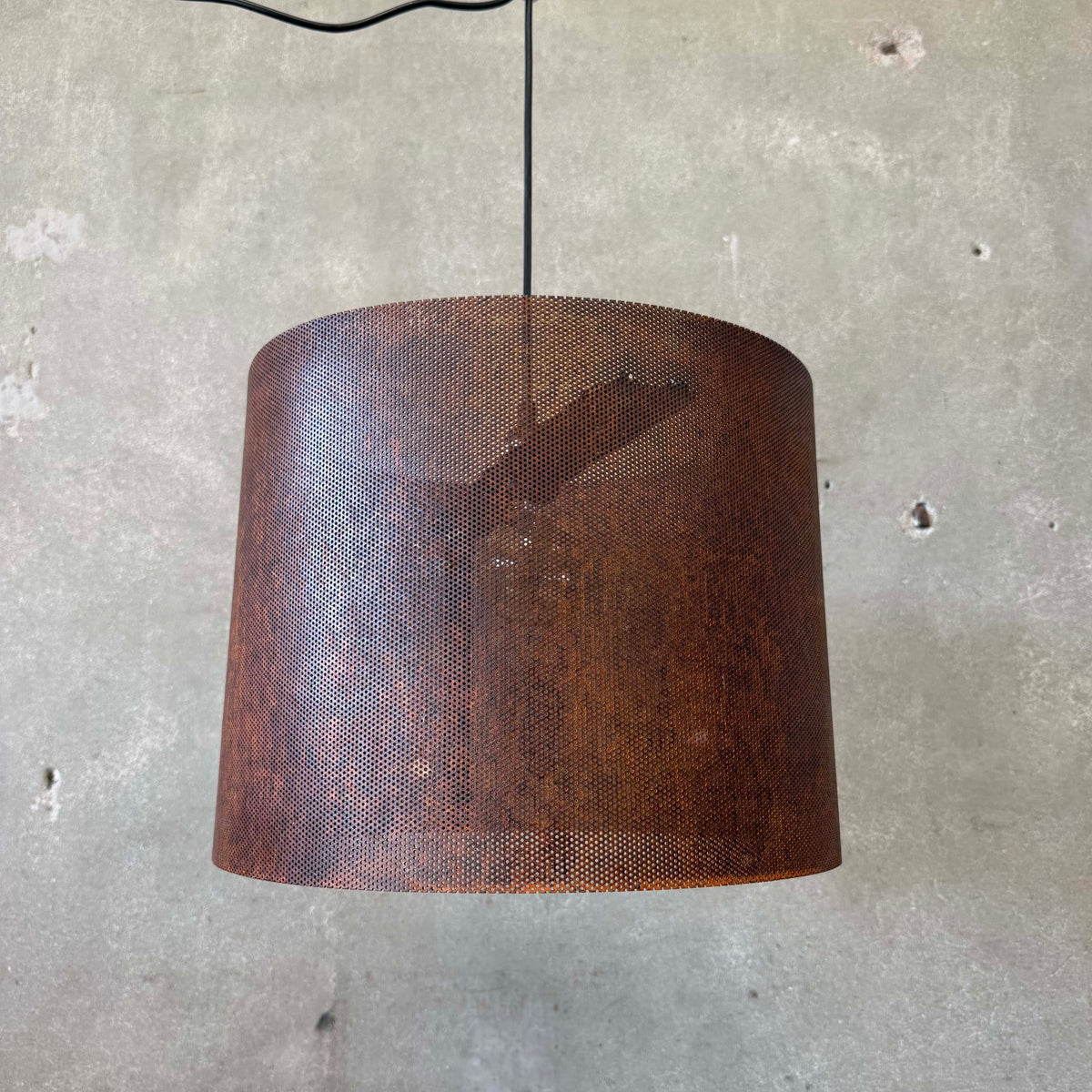 Industrial Corton Steel Perforated & Drum Pendant Lamp