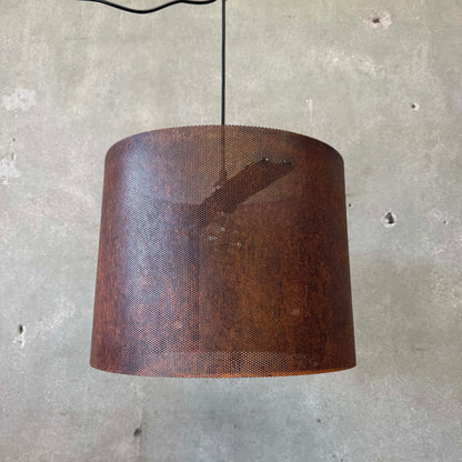 Industrial Corton Steel Perforated & Drum Pendant Lamp