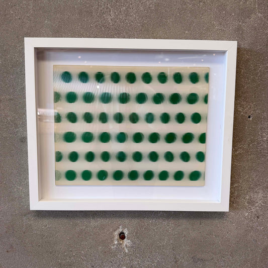 1960's Lenticular Green Dots Art