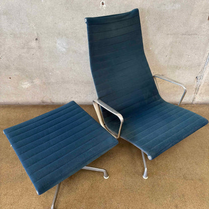 Vintage Herman Miller Aluminum Group Lounge Chair & Ottoman
