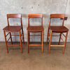 Set of Three Mid Century Modern Danish Style Barstools Product Image