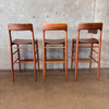 Set of Three Mid Century Modern Danish Style Barstools Product Image