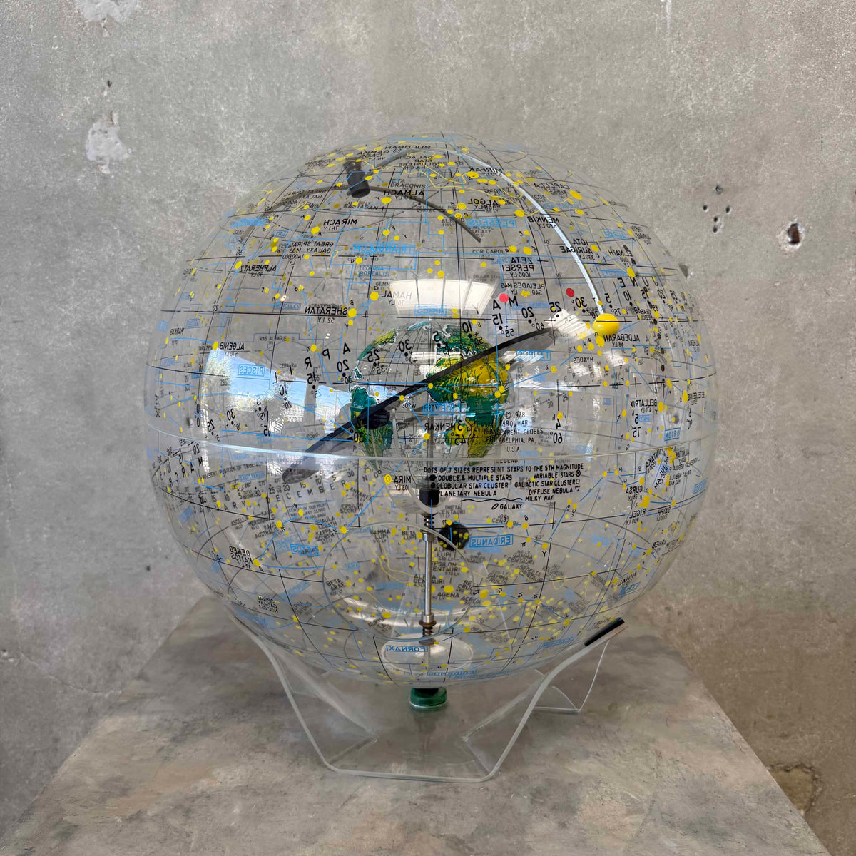 1978 20" Farquhar Cosmosphere Transparent Globe