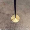 Mid Century Black Enamel & Brass Torchiere Floor Lamp Product Image