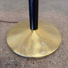 Mid Century Black Enamel & Brass Torchiere Floor Lamp Product Image