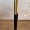 Mid Century Black Enamel & Brass Torchiere Floor Lamp Product Image