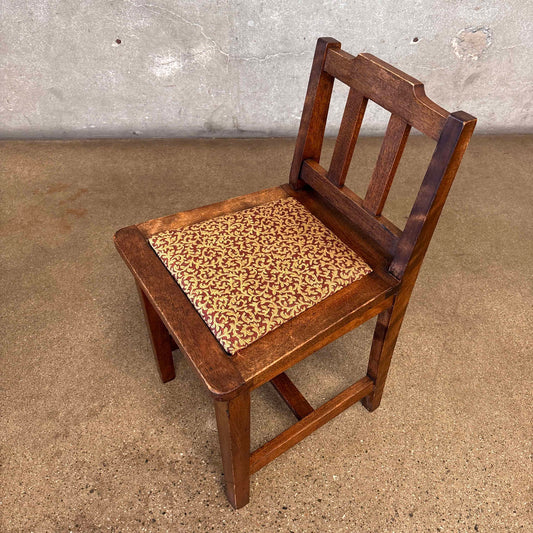 Vintage Mission Style Oak Vanity Chair With Removeable Drop-in Seat