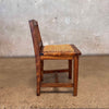 Vintage Mission Style Oak Vanity Chair With Removeable Drop-in Seat Product Image