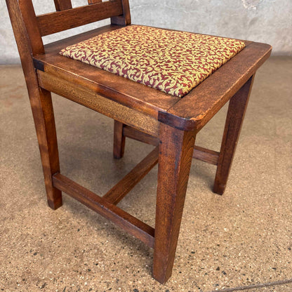 Vintage Mission Style Oak Vanity Chair With Removeable Drop-in Seat