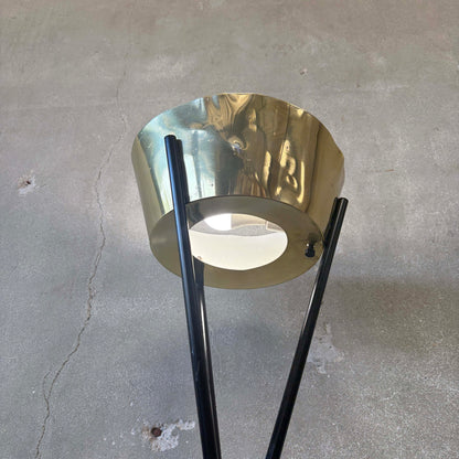 Mid Century Brass & Metal Floor Lamp