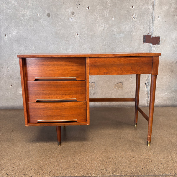 Mid Century Four Drawer Compact Desk By Furniture Guild California