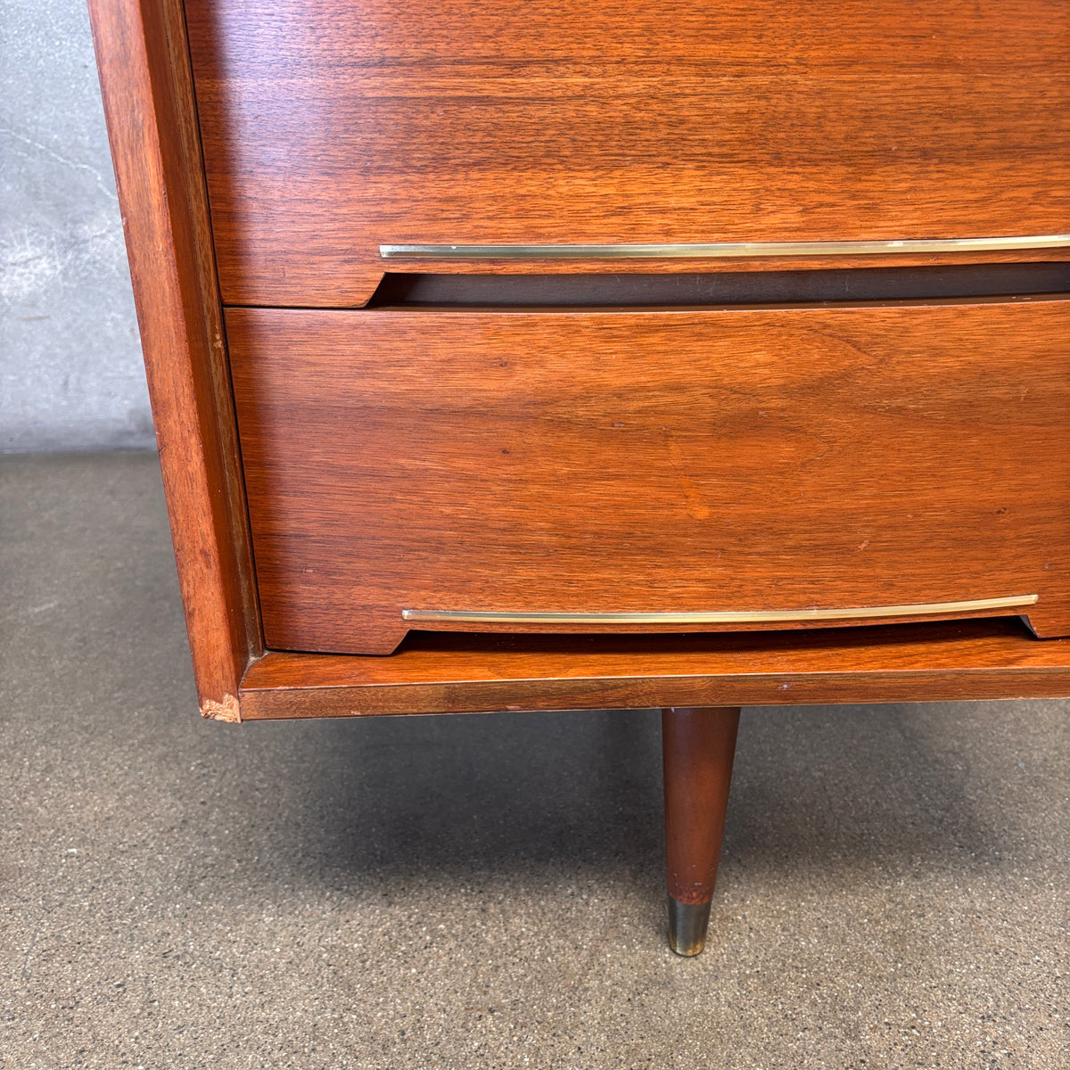 Mid Century Four Drawer Compact Desk By Furniture Guild California