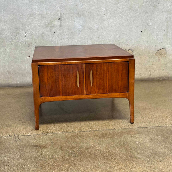 Lane Side Table In Walnut with Storage
