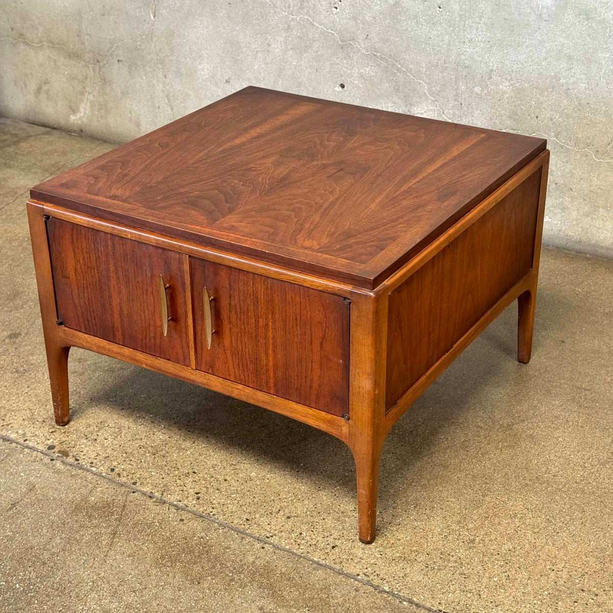 Lane Side Table In Walnut with Storage