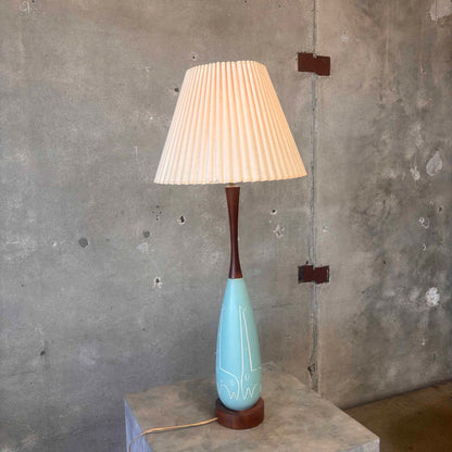 Mid Century Modern Raymor Giraffe Ceramic Lamp
