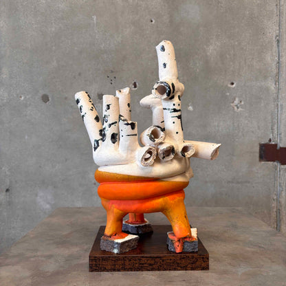 Abstract Studio Pottery Sculpture By Cuban American Artist Armando Perez
