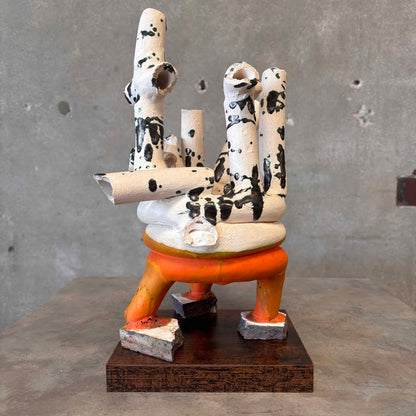 Abstract Studio Pottery Sculpture By Cuban American Artist Armando Perez