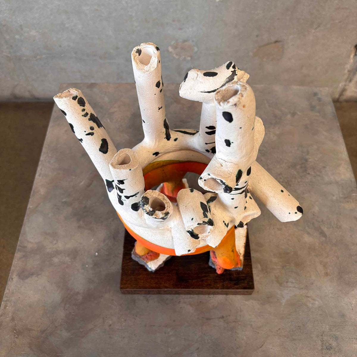 Abstract Studio Pottery Sculpture By Cuban American Artist Armando Perez