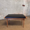 Vintage Mid Century Modern Bench With Vinyl Cushion By Broyhill C. 1960s Product Image