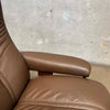 Ekornes Leather Lounge Chair & Ottoman - Norway Product Image
