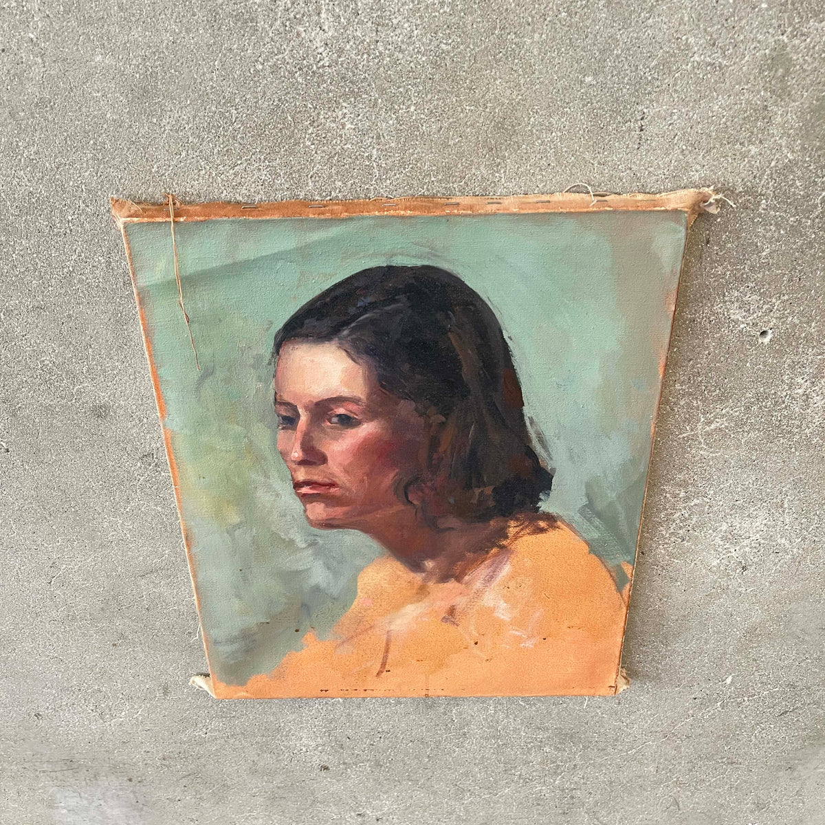 1970's Oil On Canvas Oman Portrait Painting
