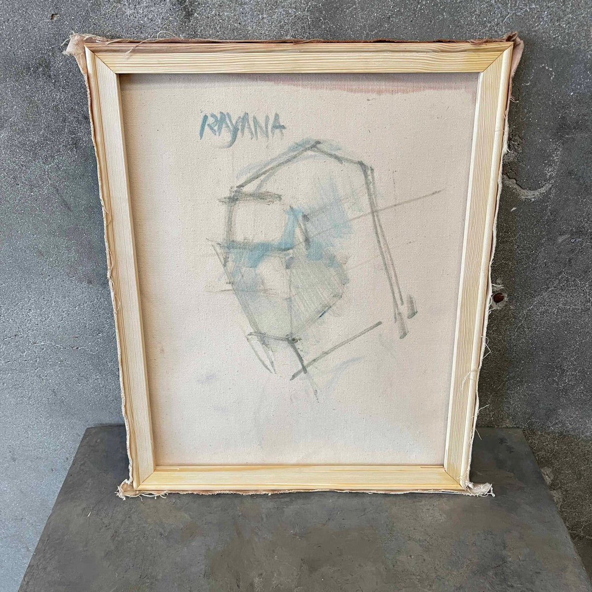 1970's Oil On Canvas Oman Portrait Painting