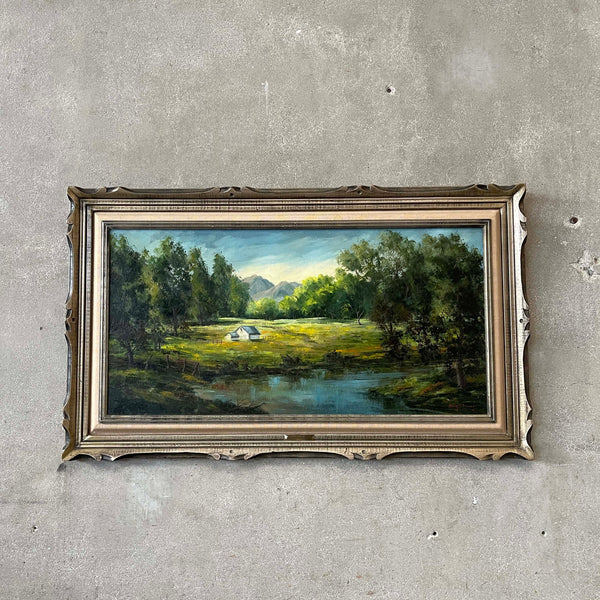 Oil On Canvas Framed Painting By Anny M. Bailey "Quail Valley" Product Image