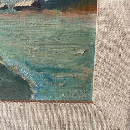 1960's Palm Springs Oil On Board Signed Painting
