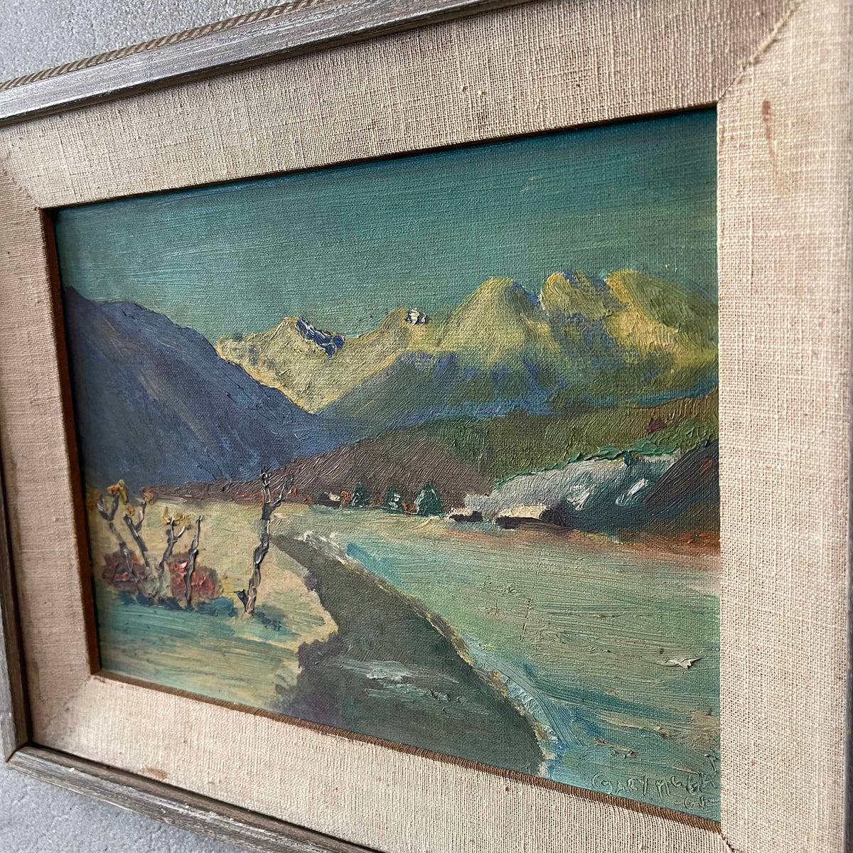 1960's Palm Springs Oil On Board Signed Painting