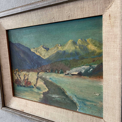 1960's Palm Springs Oil On Board Signed Painting