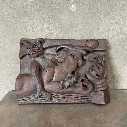 Studio Art Pottery Wall Sculpture Signed 1960's