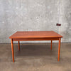 1920's Danish Mid Century Modern Teak Dining Table w/ Two Internal Leaves Product Image