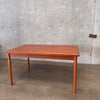 1920's Danish Mid Century Modern Teak Dining Table w/ Two Internal Leaves Product Image