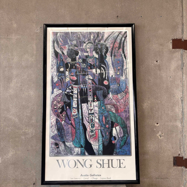 Wong Shue Art Work Framed And Artist Signed "Sunshine At Midnight"