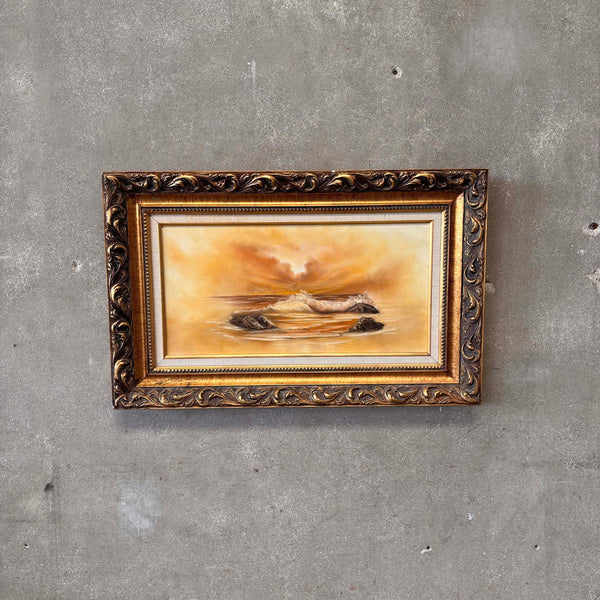 Vintage Original Oil Seal Painting