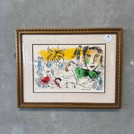 Chagall "Homecoming" 1973 Litho w/ C.O.A. on back