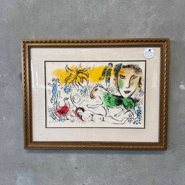 Chagall "Homecoming" 1973 Litho w/ C.O.A. on back Product Image