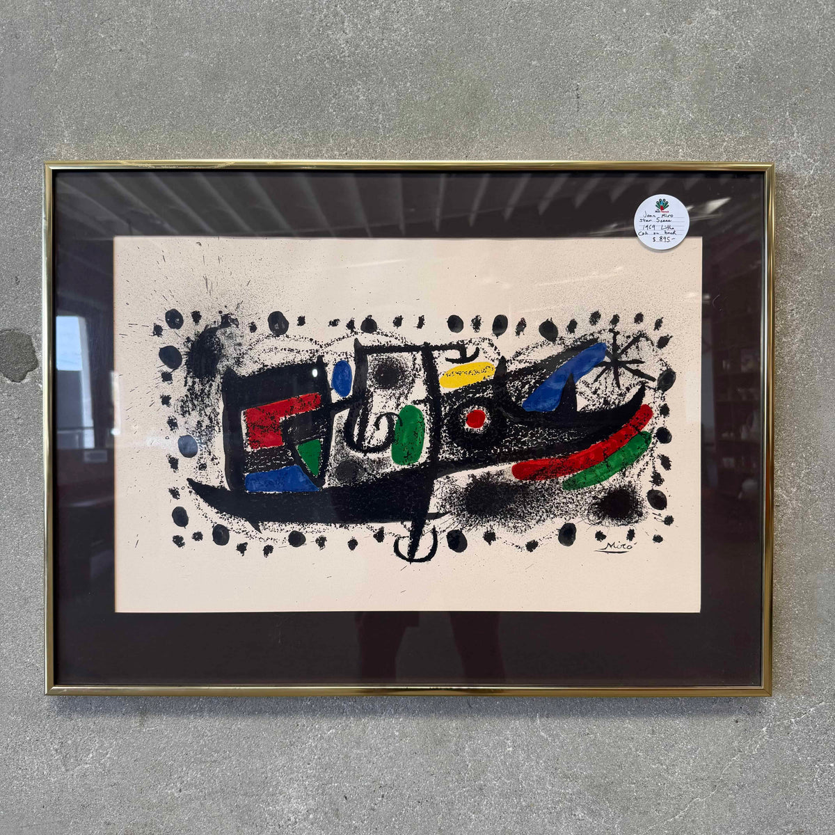 Joan Miro "Star Scene" 1969 Litho C.O.A. on back