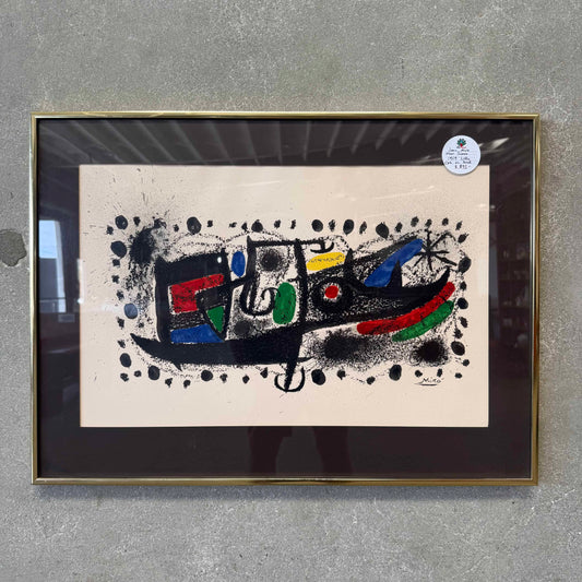 Joan Miro "Star Scene" 1969 Litho C.O.A. on back