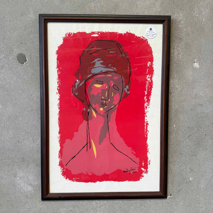 Modigliani "Tete De Femme" Hebuteme Screen Print