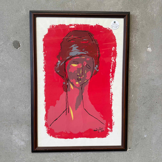 Modigliani "Tete De Femme" Hebuteme Screen Print