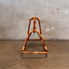 Mid Century Modern Franco Albine Style Rattan & Bamboo Rocking Horse C. 1960s Product Image