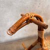 Mid Century Modern Franco Albine Style Rattan & Bamboo Rocking Horse C. 1960s Product Image