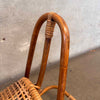 Mid Century Modern Franco Albine Style Rattan & Bamboo Rocking Horse C. 1960s Product Image